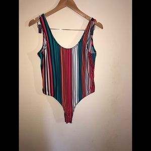 Striped bodysuit